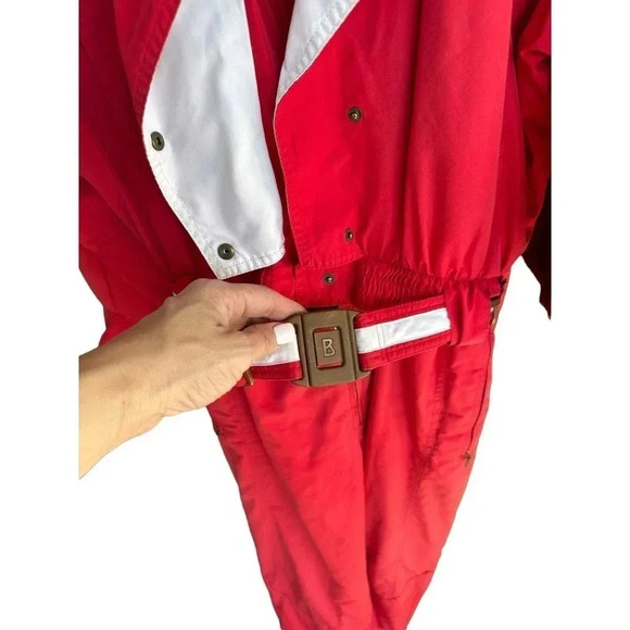 Bogner Red Long Sleeve Front Zipper USA Made Snow Bunting Ski Suit Size 6 - Picture 9 of 10